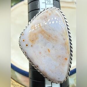 Vintage large stone silver ring